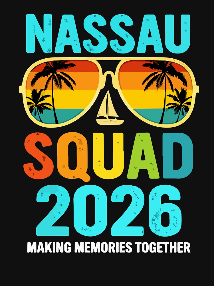 Nassau Squad 2026 Retro Family Cruise Matching Design by kiralynstration