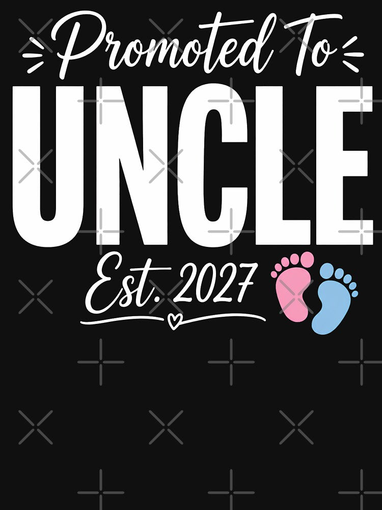 Promoted To Uncle Est. 2027 New Uncle Announcement Pregnancy Reveal by THREE LITTLE BEANS