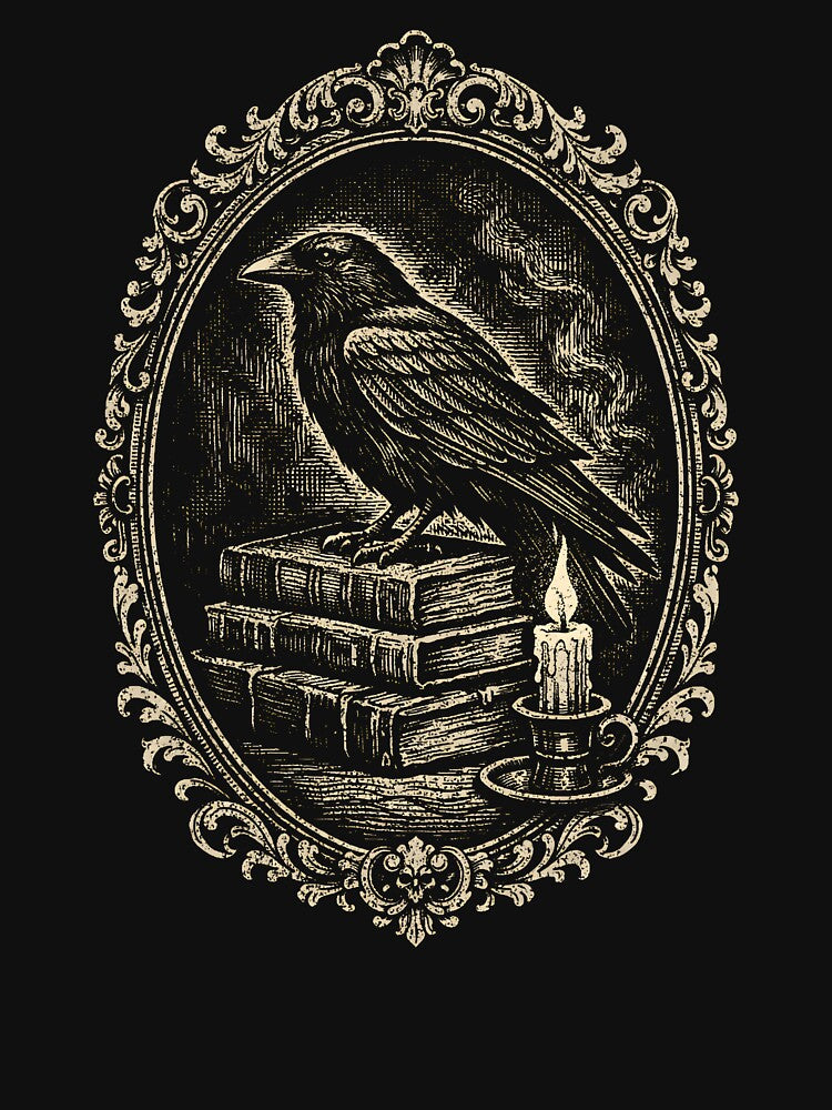 Raven of Knowledge – Gothic Library by Mouraludia