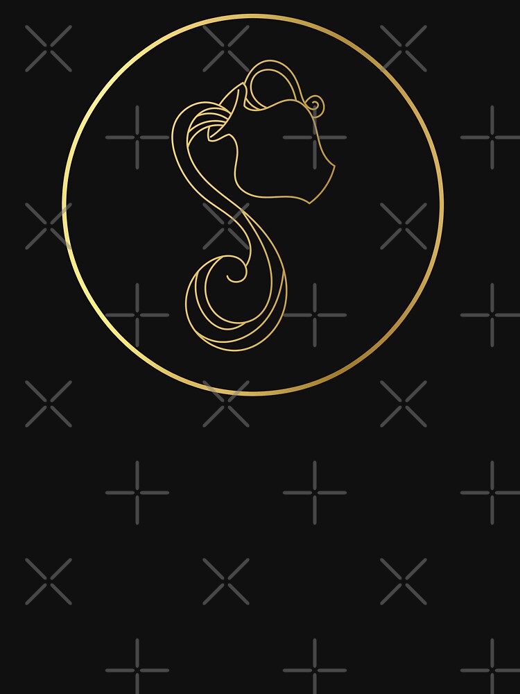 Aquarius Zodiac Art Gold by Felicity-K