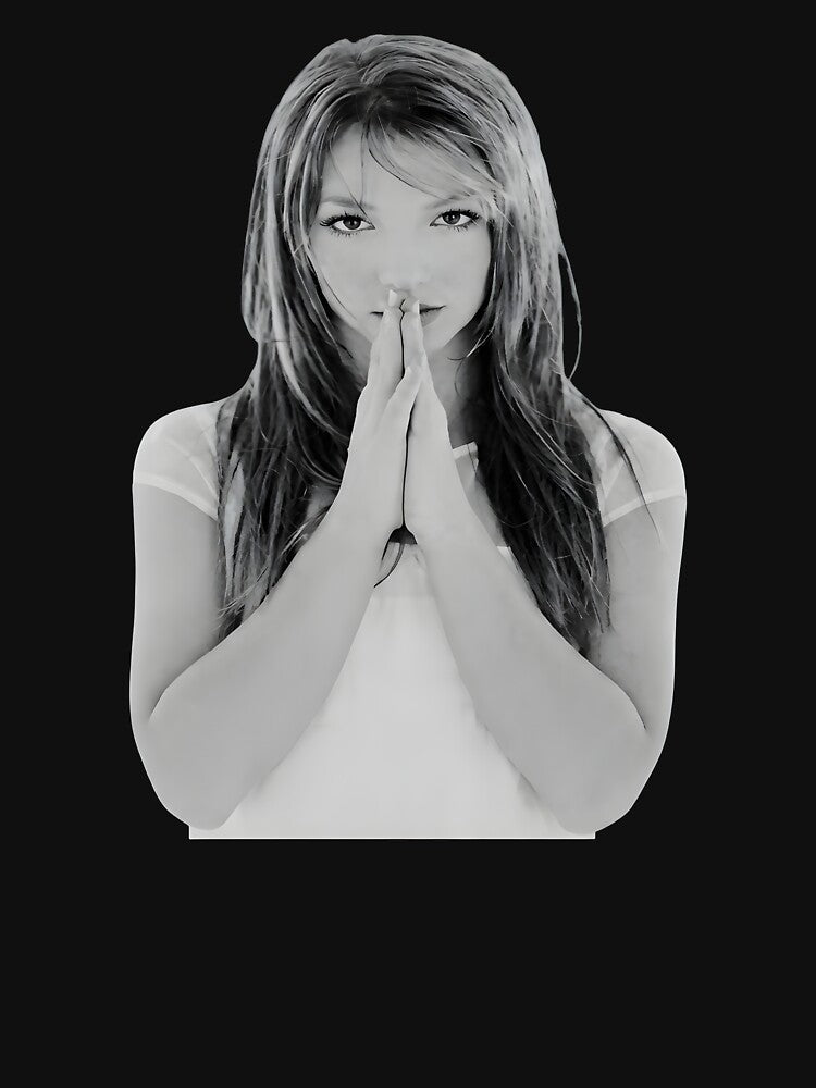 Britney Spears Vintage Y2K Pop Star Black And White Portrait by CCChillingfrog