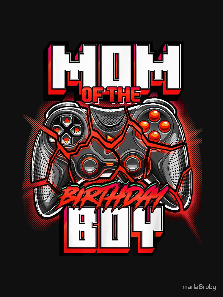 Mom of the Birthday Boy Matching Family Video Game Party by marla8ruby