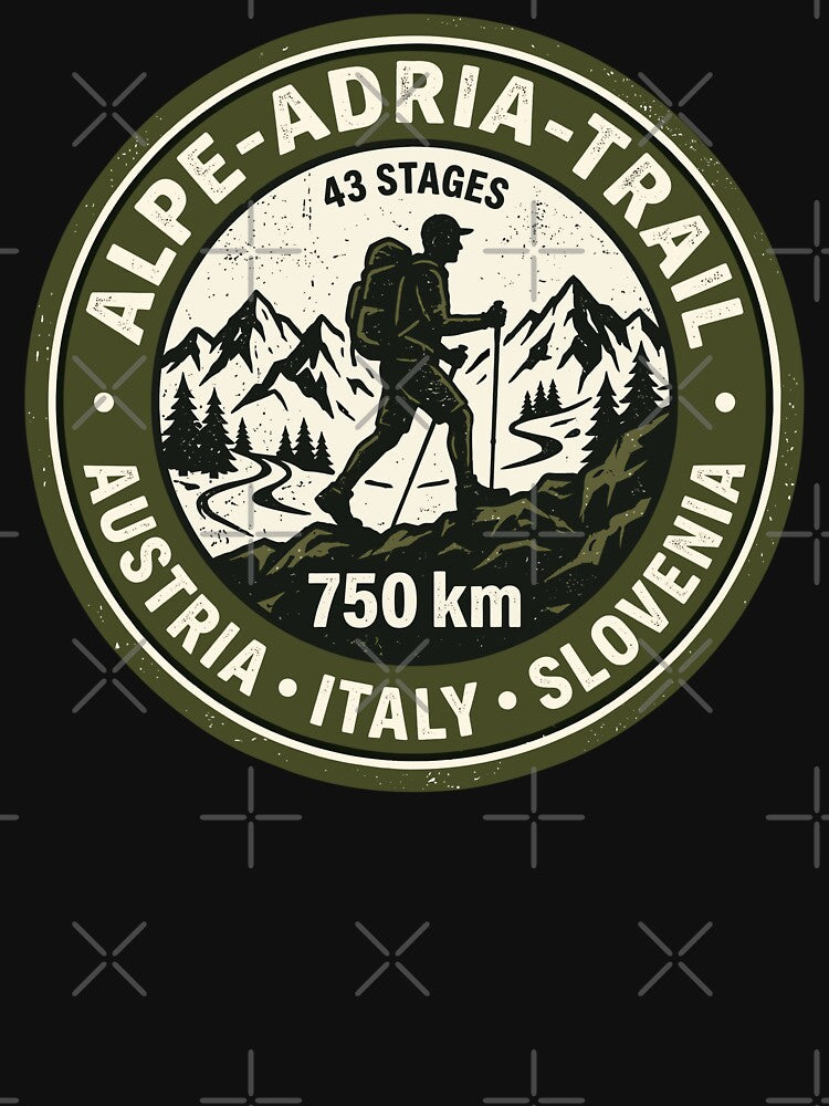 Alpine Adria Trail Vintage Hiking Badge by Digital Art Works  Hub