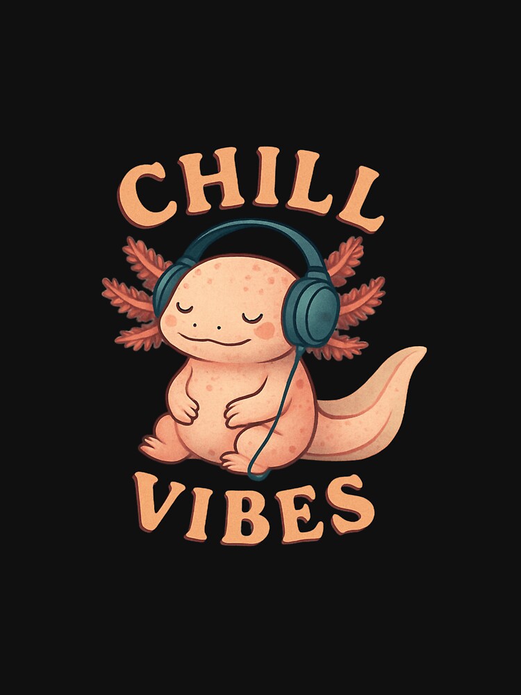 Chill Vibes Axolotl with Headphones by ColorSplash123