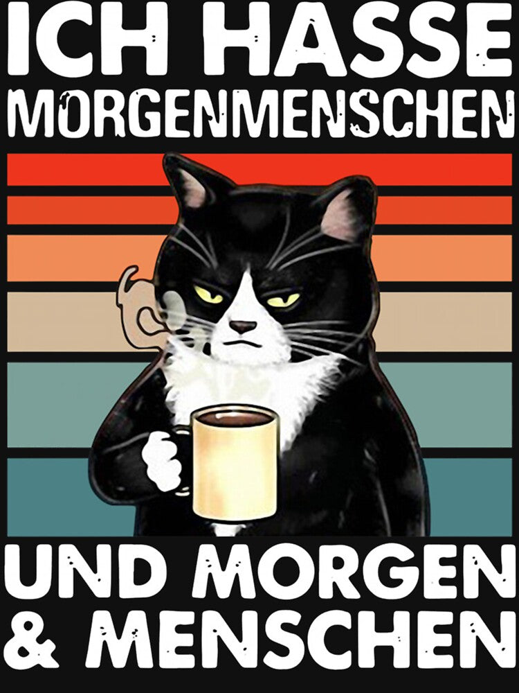 CAT ICH HASSE MORGENMENSCHEN VINTAGE Classic by Annshop