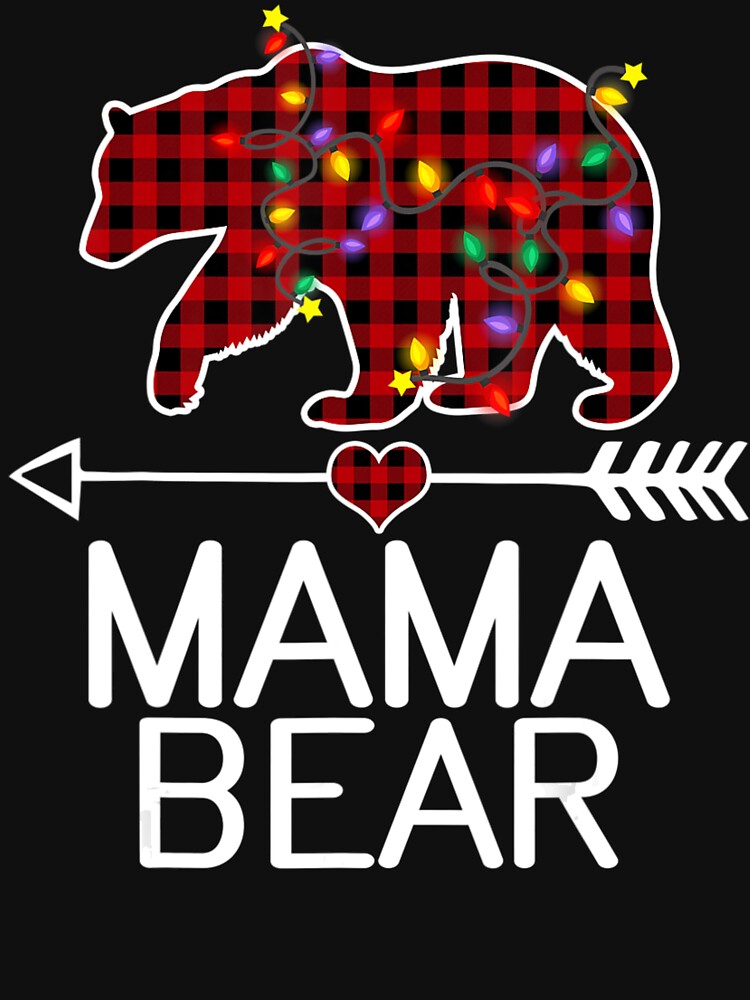 Red Buffalo Plaid Mama Bear Christmas Pajama Jk by Nguyenhaithanh