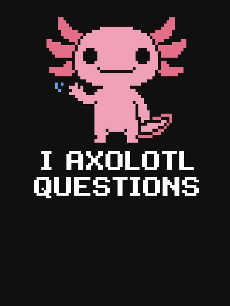 Cute Waving Axolotl - Kawaii Retro Pixel Art by artistastshirt