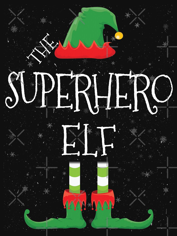 Superhero Elf Family Matching Christmas Group Funny Gift by DavisHasari
