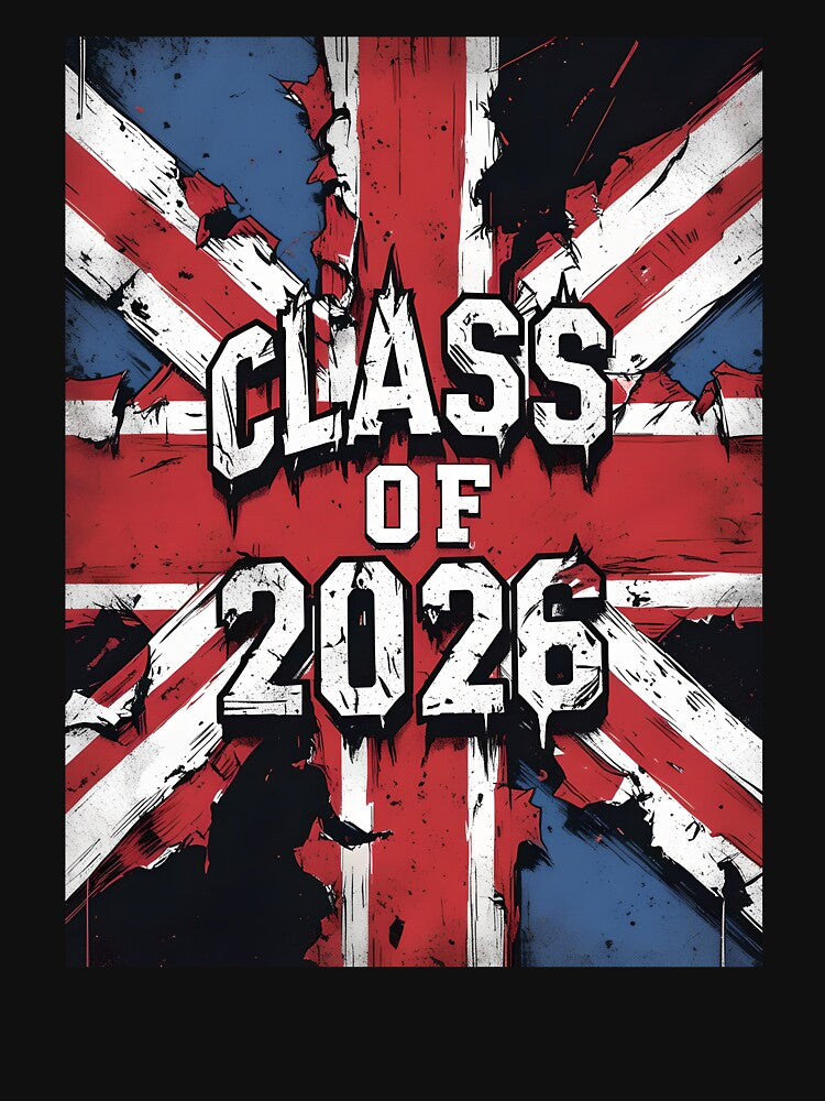 Distressed Union Jack "Class of 2026" Graduation Design by DarylWelsh2024