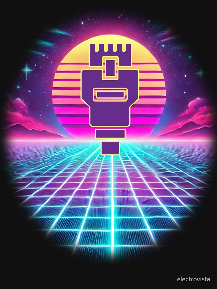 Retro Synthwave Nerd Aesthetic: Neon Grid by electrovista