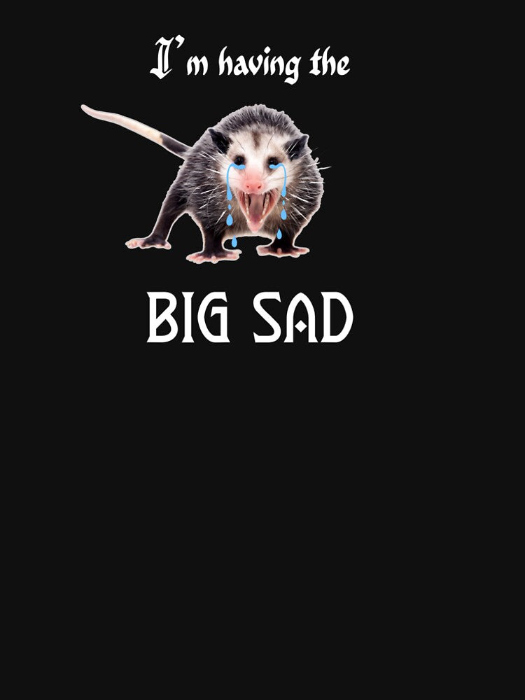 Opossum meme simple style Big SAD by mooncakekaro