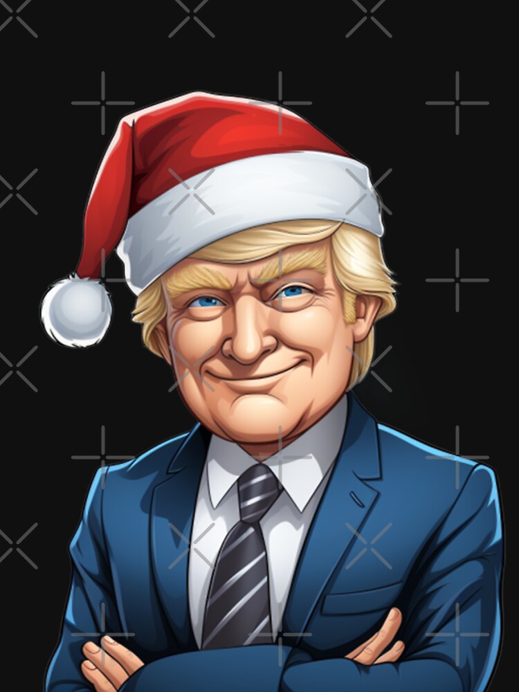 Cool Vintage Christmas Trump, Santa  Face T-Shirt by ET-STUDIO