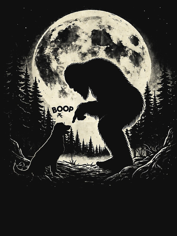Hand Boop Nose Labrador Bigfoot Sasquatch Full Moon Dog Lover by Mind-Drift