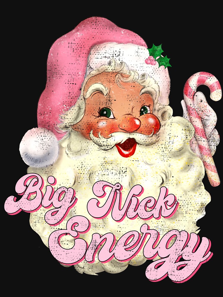 Vintage Pink Santa Claus Pink Christmas Big Nick Energy by Mikhailaw