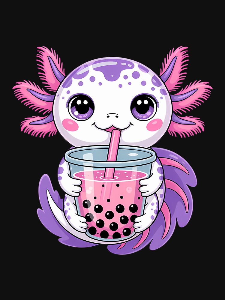 Axolotl Boba Tea Bubble Tea Anime Cute Kawaii Axolotl by AsteriskDatBArt