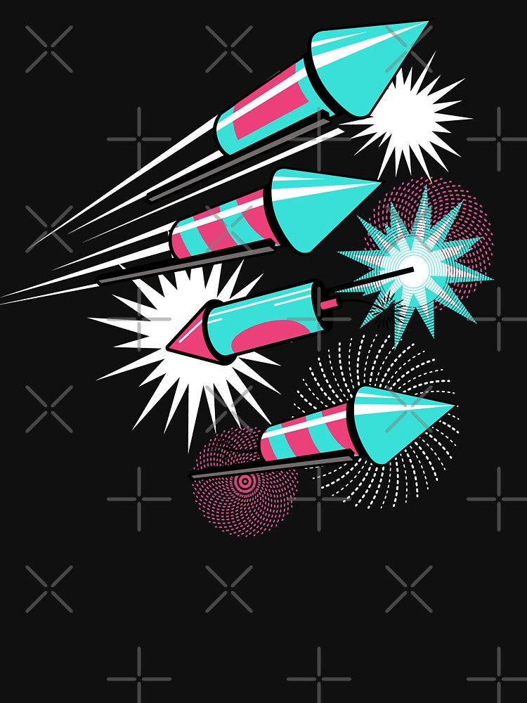 Firework Rocket Pyrotechnics New Year by MooonTees