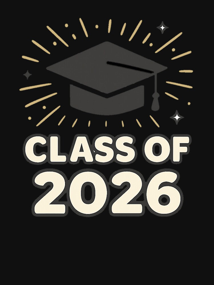 Class of 2026 Graduation Cap Retro Badge by PunchDrop