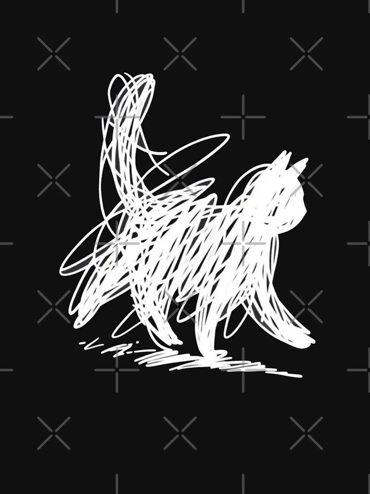Abstract Cat Line Vintage Art by Gbriel3