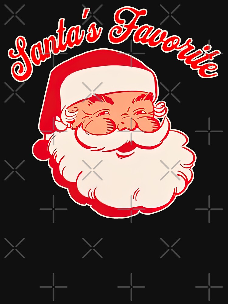 Santa's Favorite Retro Santa Vintage Christmas Santa Claus Graphic by SpookshowDesign