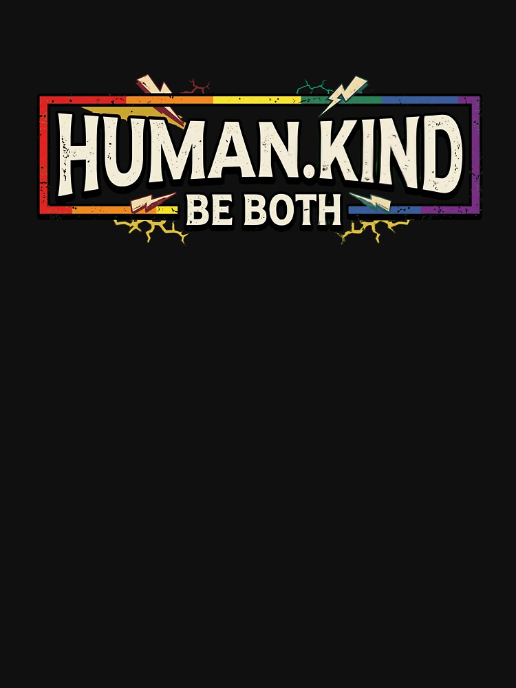 Vintage Human Kind Be Both Rainbow Equality by Vermanartist