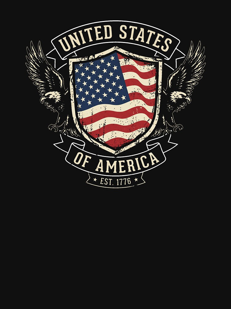United States of America Shield Patriotic Eagle Est 1776 by Off-Road-Zone
