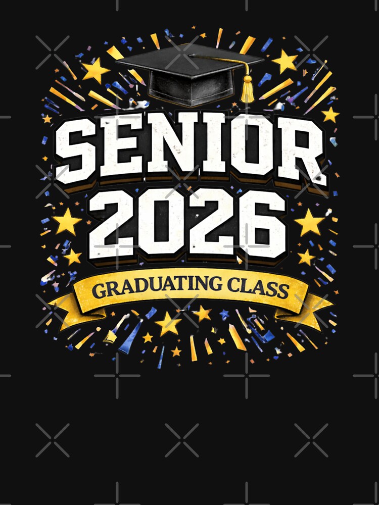 Senior 2026 Graduation Shirt Class of 2026 Bold Grad Gift Graduation Cap Design by jglobal360
