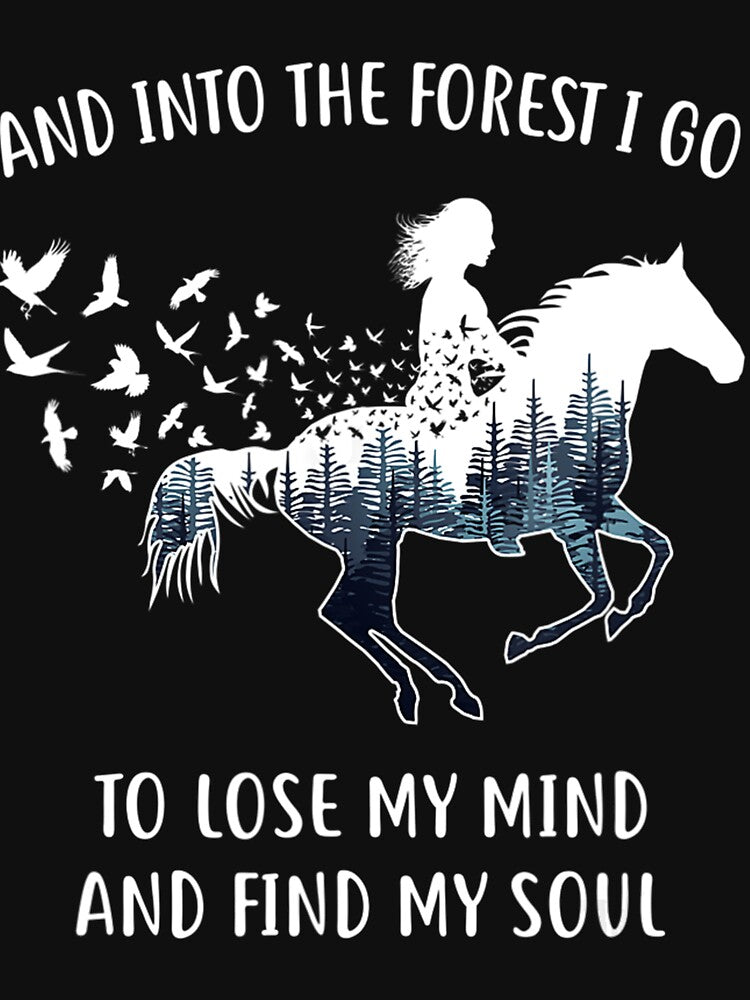 Horse Cute Into The Forest I Go Horse Riding Funny Horses Lover by MarkHudson78