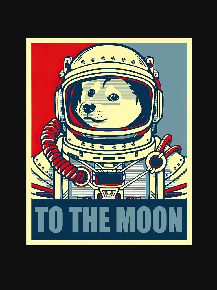 Doge Coin To the Moon 2022 Astronaut Crypto by PaytenWillis