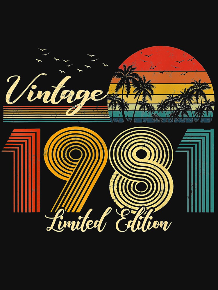 Vintage 1981 39th Birthday Awesome Since 1981 Vintage Retro by addisong338