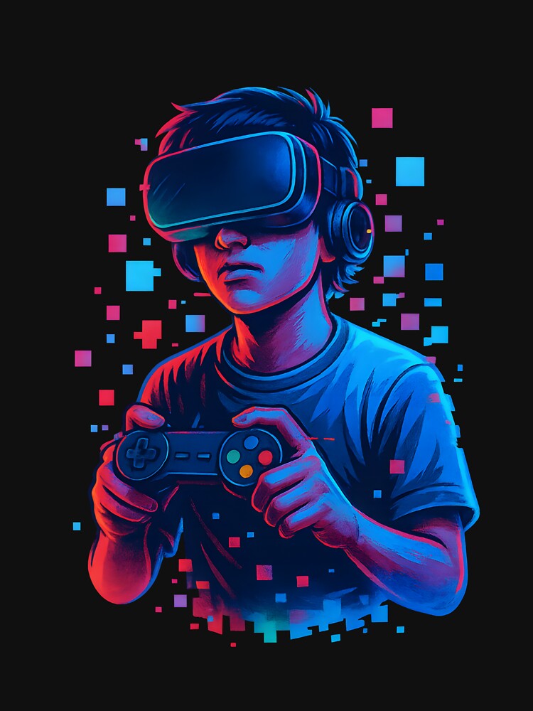 Retro Glitch Gamer 3D by WolfPixelRo