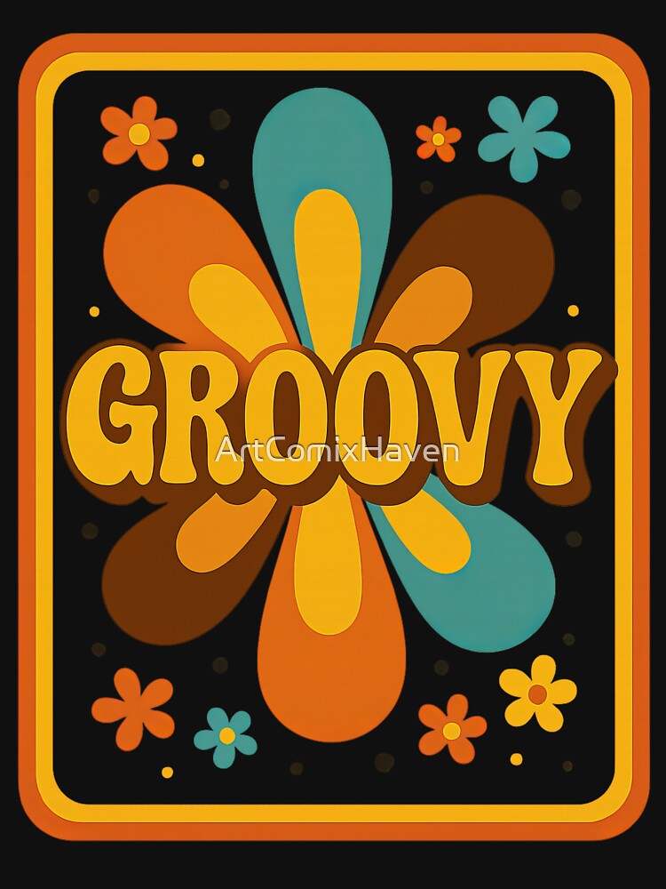 Groovy Retro Floral Explosion Design by ArtComixHaven