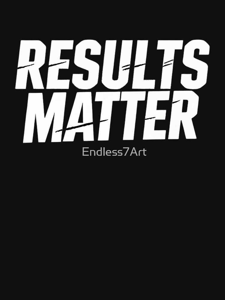 Results Matter Gym Workout Discipline Quote by Endless7Art