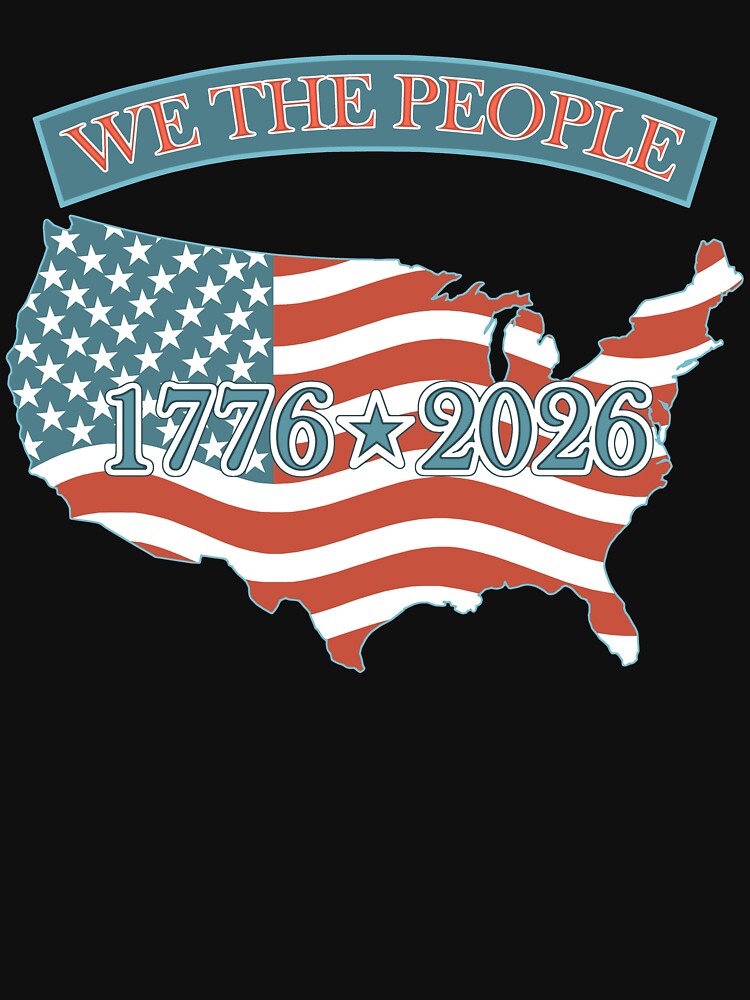 America 250 Map USA Flag We The People Patriotic Historic Birthday by theartofvikki
