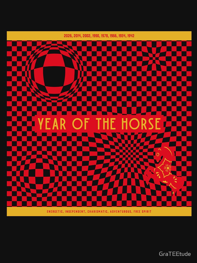 Year Of The Horse Optical Illusion 马年 by GraTEEtude