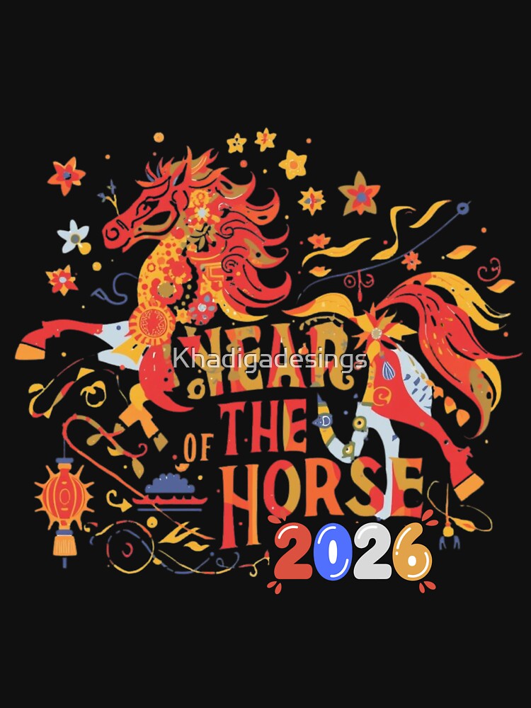 Year of the Horse 2026 - Vibrant Lunar New Year Art by Khadigadesings
