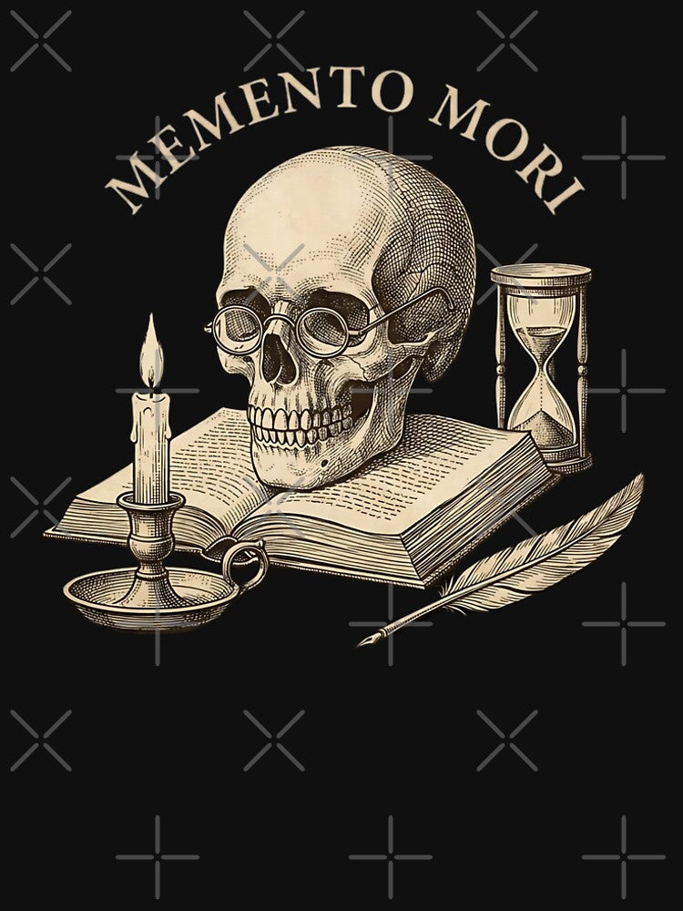 Dark Academia Scholar Skull Etching by HoruxDesign