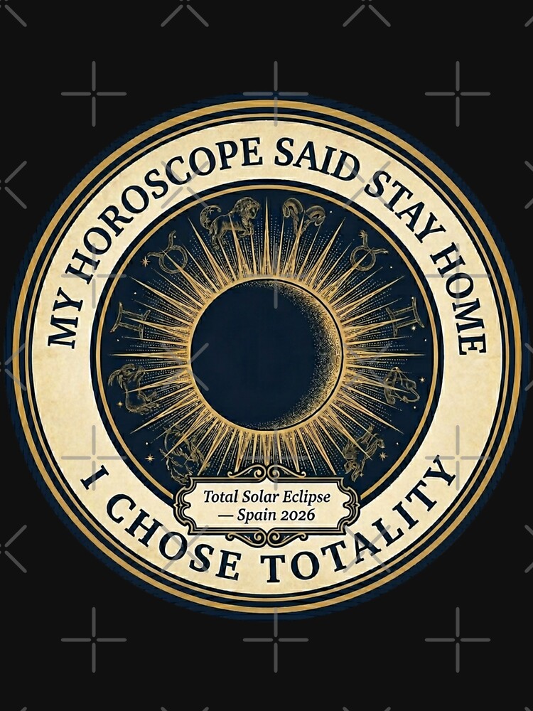 My Horoscope Said Stay Home Eclipse Spain 2026 by CalmCapy Co