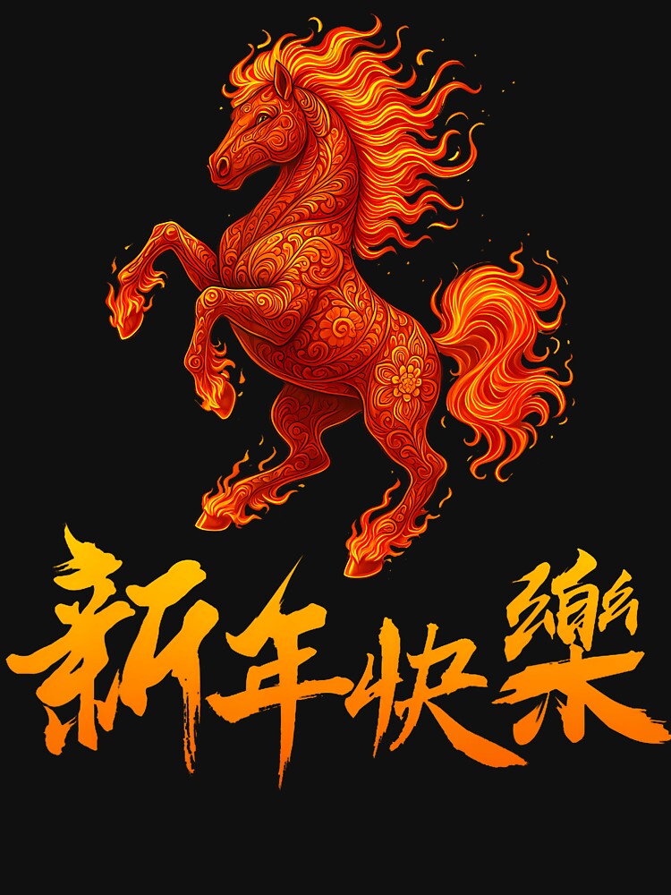 Year Of The Fire Horse 2026 Lunar New Year Chinese Horse by GraceShelley