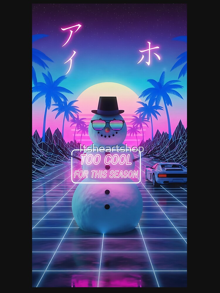 Vaporwave Snowman Too Cool by Itsheartshop