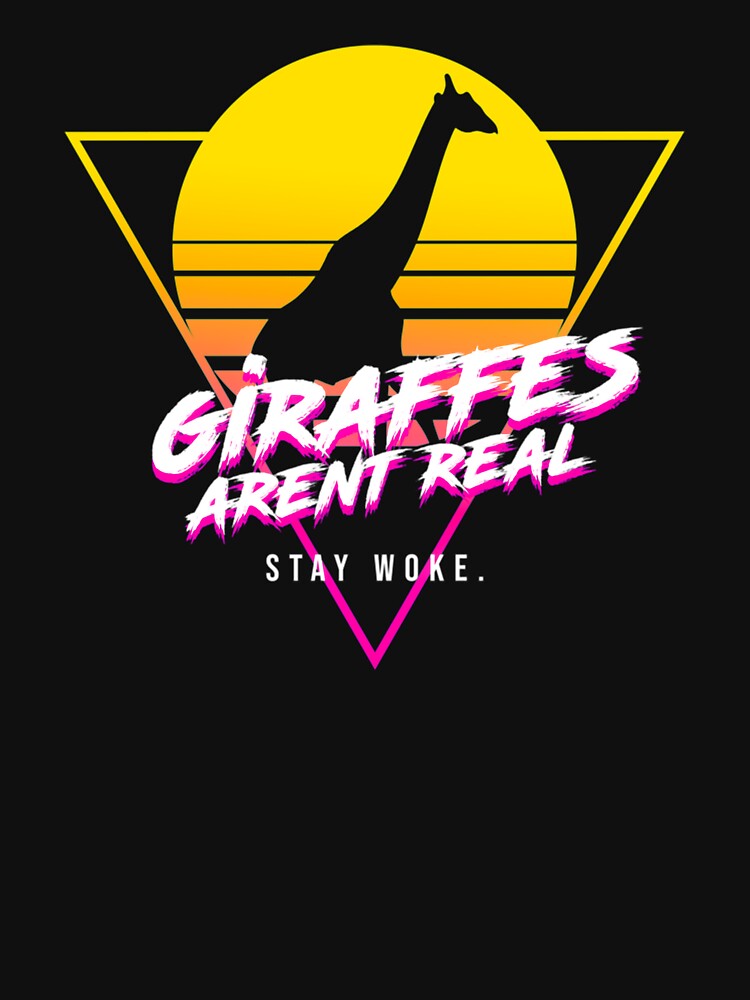 Vaporwave Aesthetic Art - Giraffes Aren't Real Don't Exist Government Conspiracy Birds by Hitagivapor