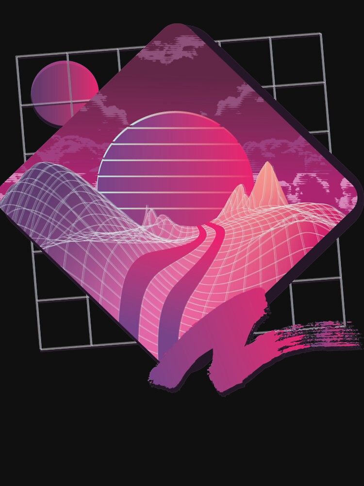 Vaporwave Aesthetic Landscape Retrowave Synthwave by Faulkshop2