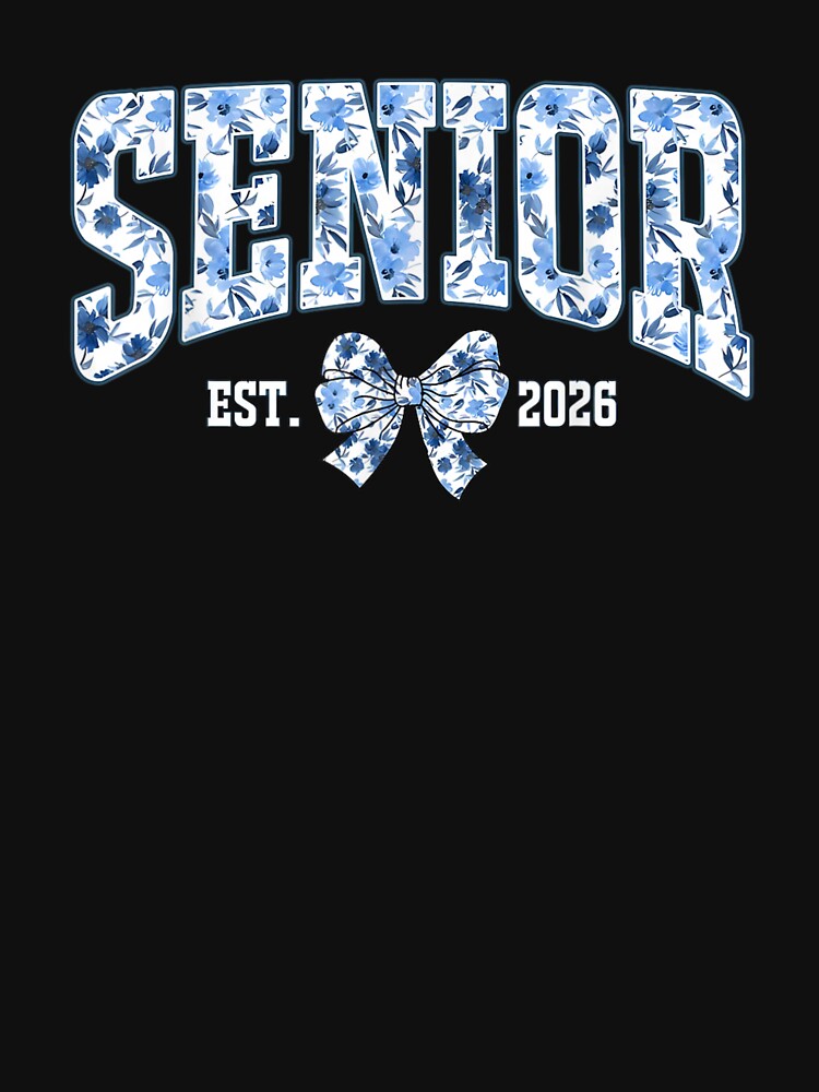 Senior Floral Senior 2026 Class of 2026 Senior Blue Bow 2026 by Boutkimaewab