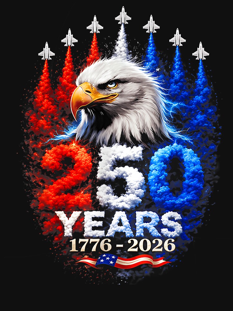 Eagle 250 Years American 250th Anniversary USA Patriotic America 1776 2026 by Glow-Paw-Studio