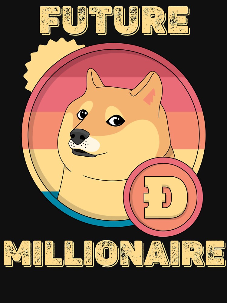 Dogecoin Future Millionaire Retro by Hoiho Adventure Shirts