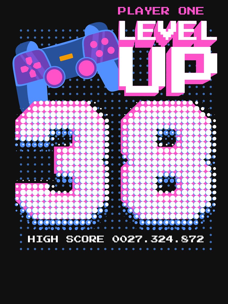 Player One Level Up 38 by patternprint1