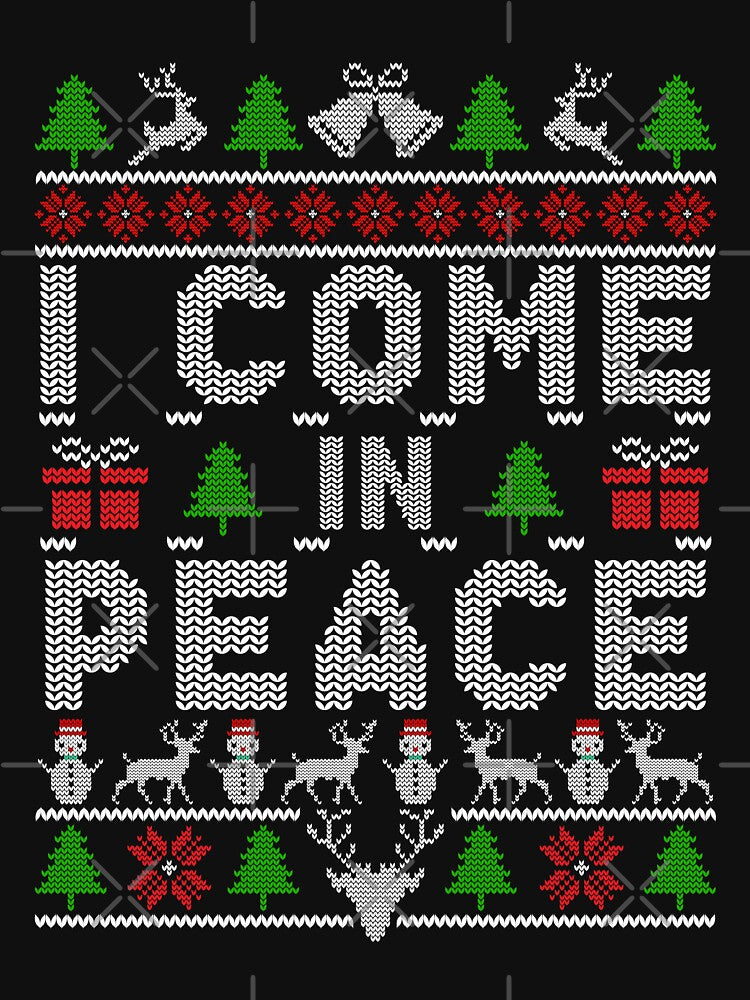 Peace I Come In Peace Couple Matching Ugly Christmas by DavidCloud