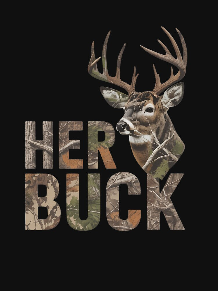 Her Buck Camo Deer Hunting Camouflage Matching Couple by Sandrhaus