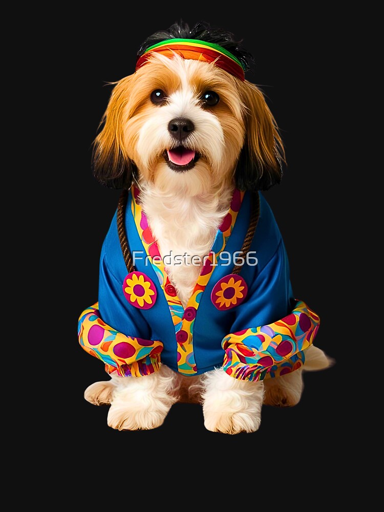 Groovy 1970s Maltipoo – Peace, Love & Hippy Vibes by Fredster1966
