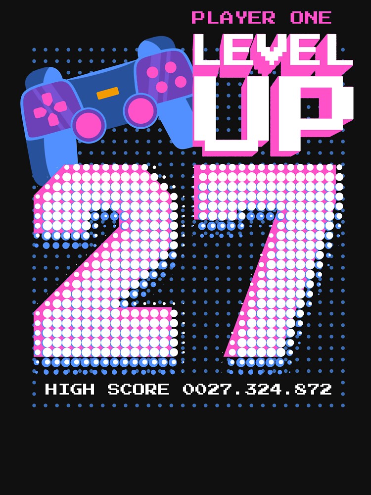 Player One Level Up 27 by patternprint1