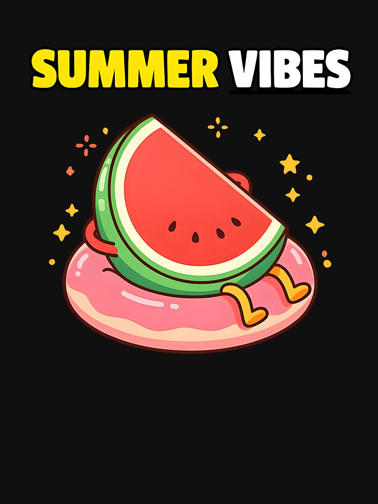 Summer Vibes Funny Watermelon Chill Vintage by Byte-shirt